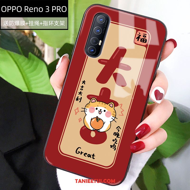 Etui Oppo Reno 3 Pro Anti-fall Kreskówka Silikonowe, Futerał Oppo Reno 3 Pro Miękki Nowy Żółty