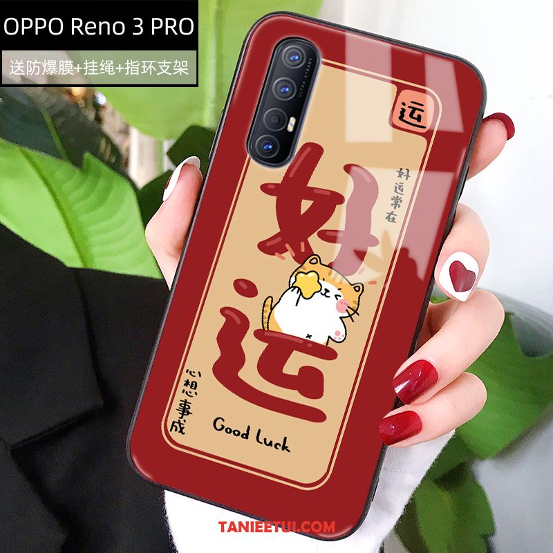 Etui Oppo Reno 3 Pro Anti-fall Kreskówka Silikonowe, Futerał Oppo Reno 3 Pro Miękki Nowy Żółty