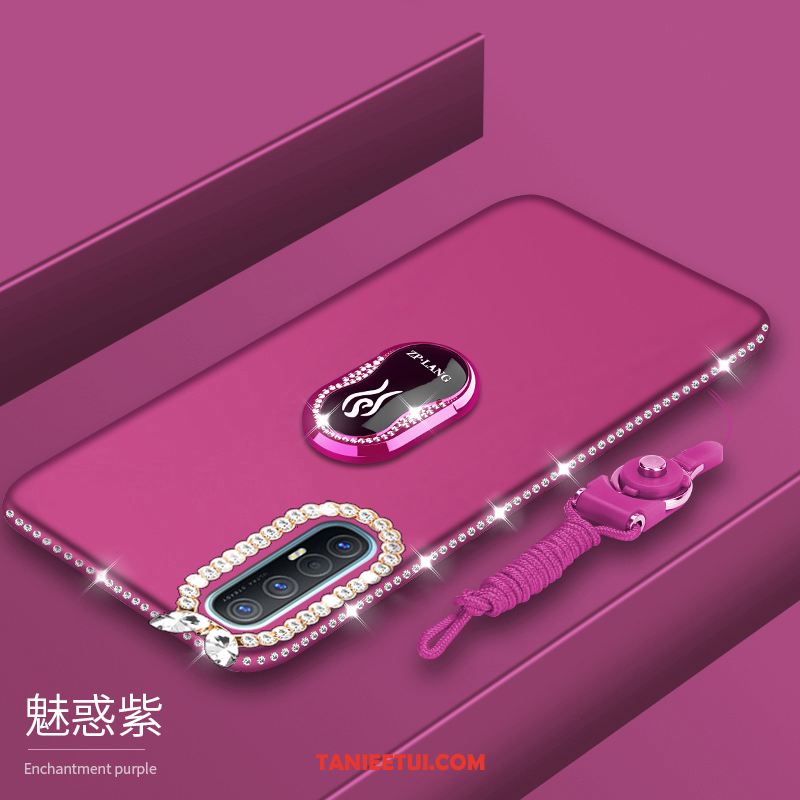 Etui Oppo Reno 3 Pro Luksusowy Cienka Ochraniacz, Obudowa Oppo Reno 3 Pro Czerwony Nubuku Anti-fall