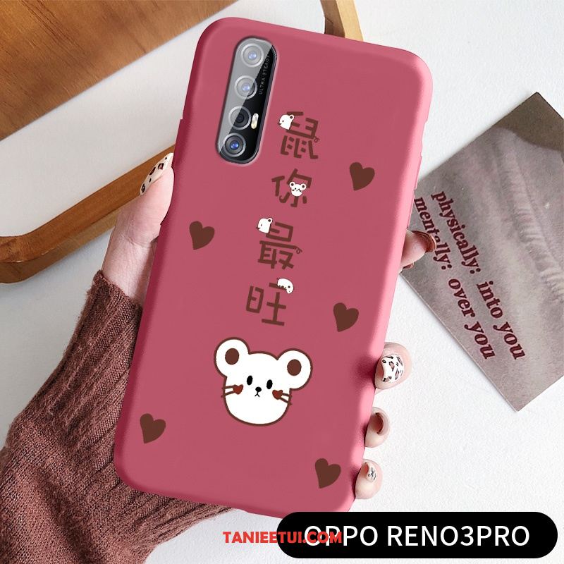 Etui Oppo Reno 3 Pro Proste Piękny Silikonowe, Futerał Oppo Reno 3 Pro Rat Zakochani Miękki