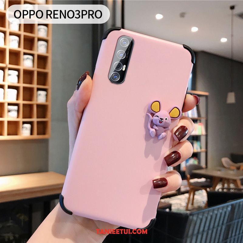 Etui Oppo Reno 3 Pro Telefon Komórkowy Proste Piękny, Pokrowce Oppo Reno 3 Pro Różowe Ochraniacz Rat