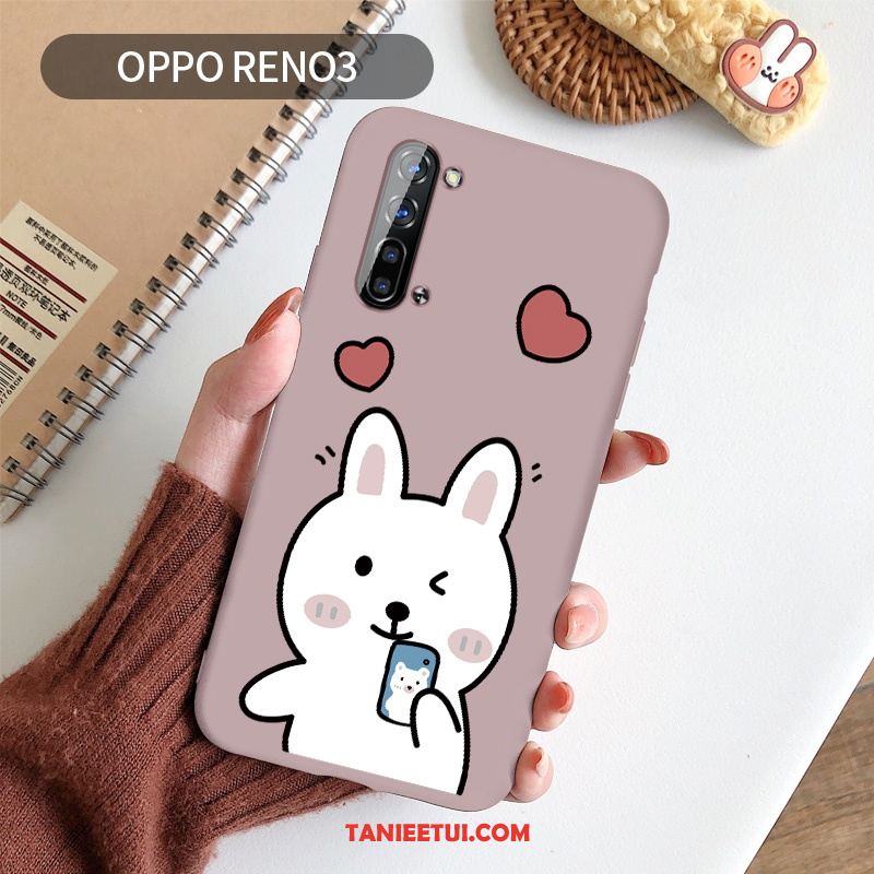 Etui Oppo Reno 3 Silikonowe Anti-fall Kreatywne, Futerał Oppo Reno 3 Ochraniacz Niebieski Proste