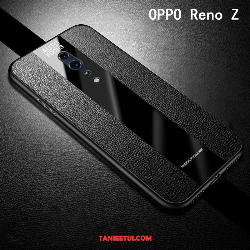 Etui Oppo Reno Z All Inclusive Skórzany Futerał Szkło Hartowane, Pokrowce Oppo Reno Z Filmy Czerwony Netto Anti-fall