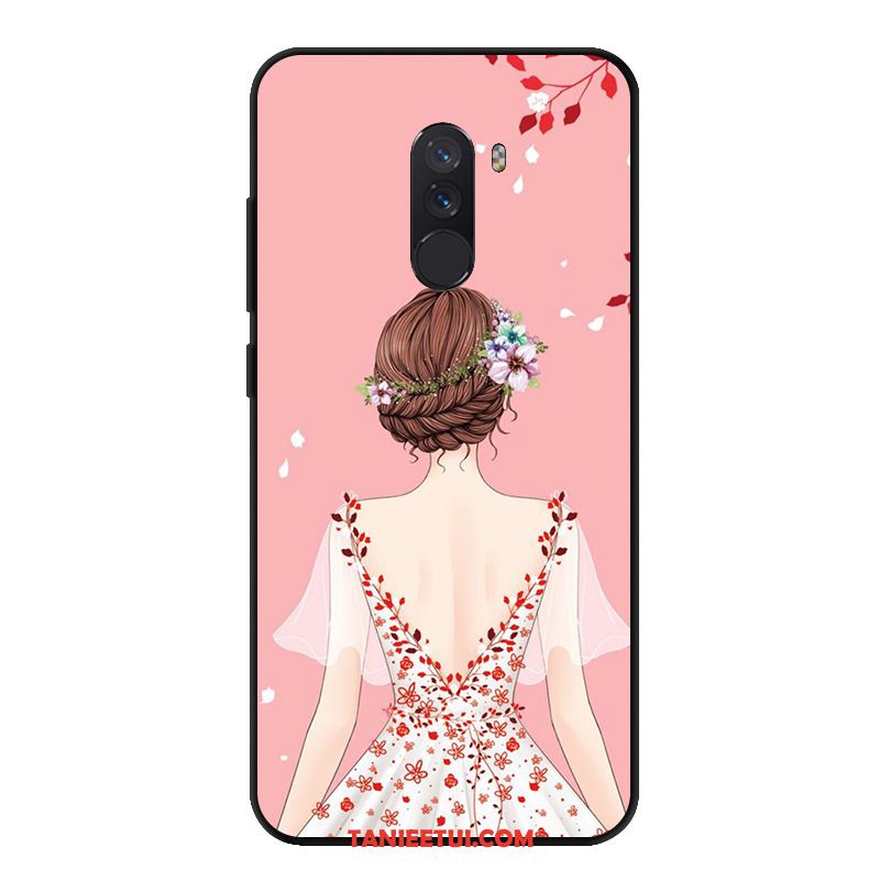 Etui Pocophone F1 Anti-fall Gazy Nubuku, Obudowa Pocophone F1 Biały Piękno Miękki Beige