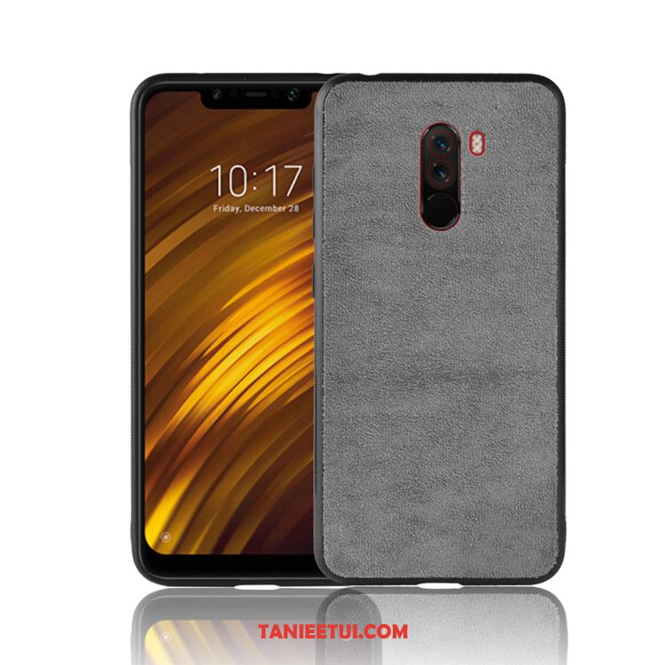 Etui Pocophone F1 Europa Telefon Komórkowy Szary, Futerał Pocophone F1 Aksamit Ochraniacz Miękki Beige