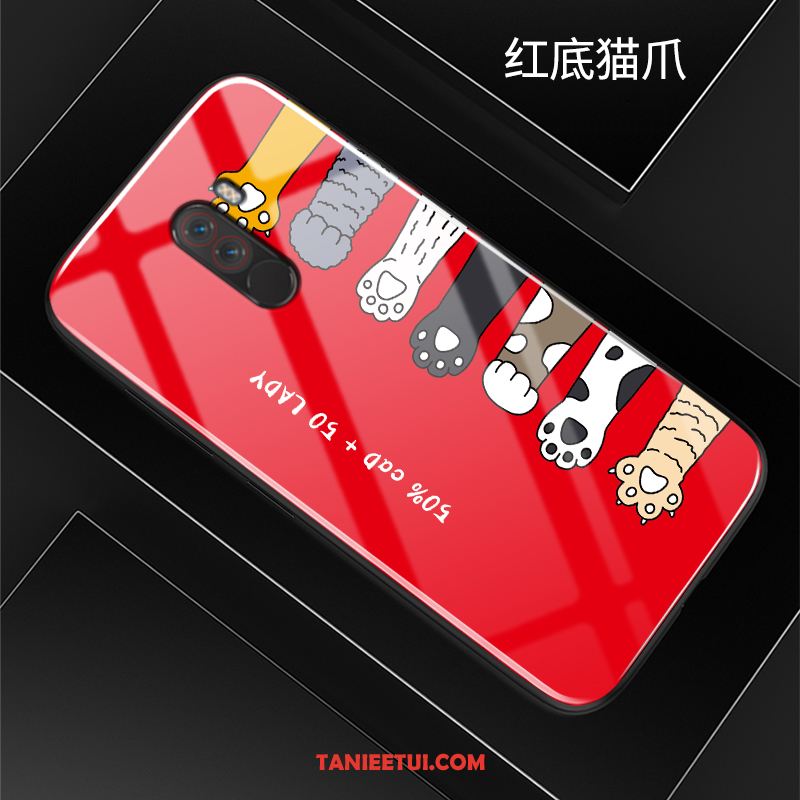 Etui Pocophone F1 Mały Nowy Osobowość, Obudowa Pocophone F1 Szkło Ochraniacz Moda Beige