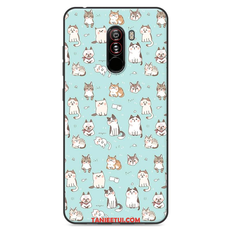 Etui Pocophone F1 Piękny Anti-fall Silikonowe, Obudowa Pocophone F1 Kreskówka Ochraniacz Szary Beige