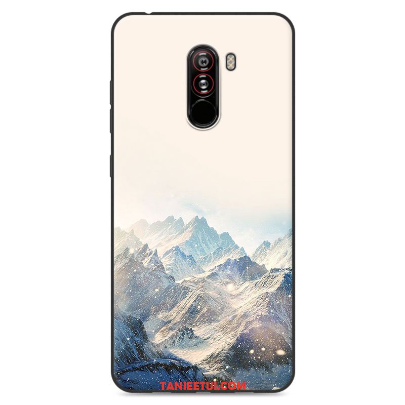 Etui Pocophone F1 Piękny Anti-fall Silikonowe, Obudowa Pocophone F1 Kreskówka Ochraniacz Szary Beige