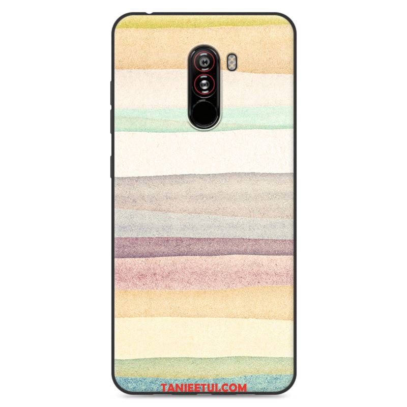 Etui Pocophone F1 Piękny Anti-fall Silikonowe, Obudowa Pocophone F1 Kreskówka Ochraniacz Szary Beige