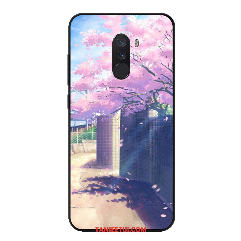 Etui Pocophone F1 Purpurowy Telefon Komórkowy Nubuku, Pokrowce Pocophone F1 Silikonowe Czarny Anti-fall Beige