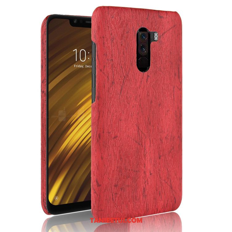 Etui Pocophone F1 Tylna Pokrywa Telefon Komórkowy Czerwony, Obudowa Pocophone F1 Ochraniacz Trudno Mały Beige