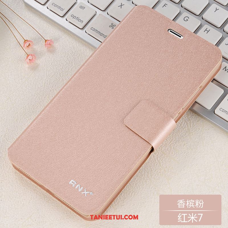 Etui Redmi 7 Anti-fall All Inclusive Telefon Komórkowy, Futerał Redmi 7 Nubuku Miękki Czerwony Beige