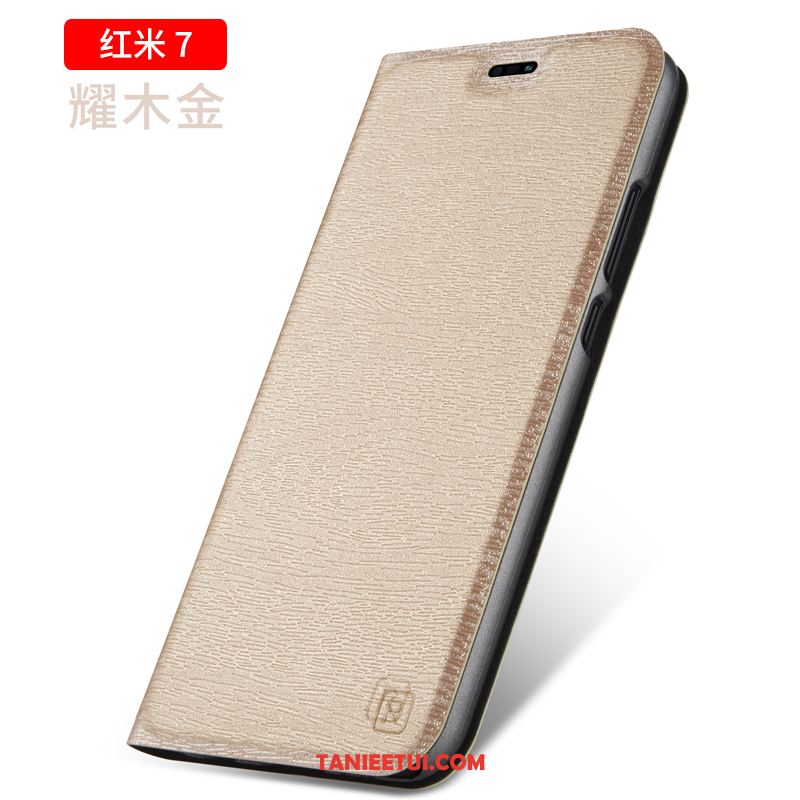 Etui Redmi 7 Skórzany Futerał Anti-fall All Inclusive, Obudowa Redmi 7 Czerwony Niebieski Złoto Beige