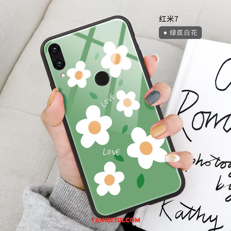 Etui Redmi 7 Wiatr Miękki Telefon Komórkowy, Pokrowce Redmi 7 Ochraniacz Lustro Zielony Beige