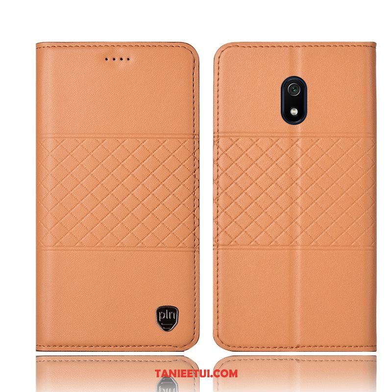 Etui Redmi 8a Czerwony W Kratę Ochraniacz, Obudowa Redmi 8a All Inclusive Telefon Komórkowy Skórzany Futerał Beige