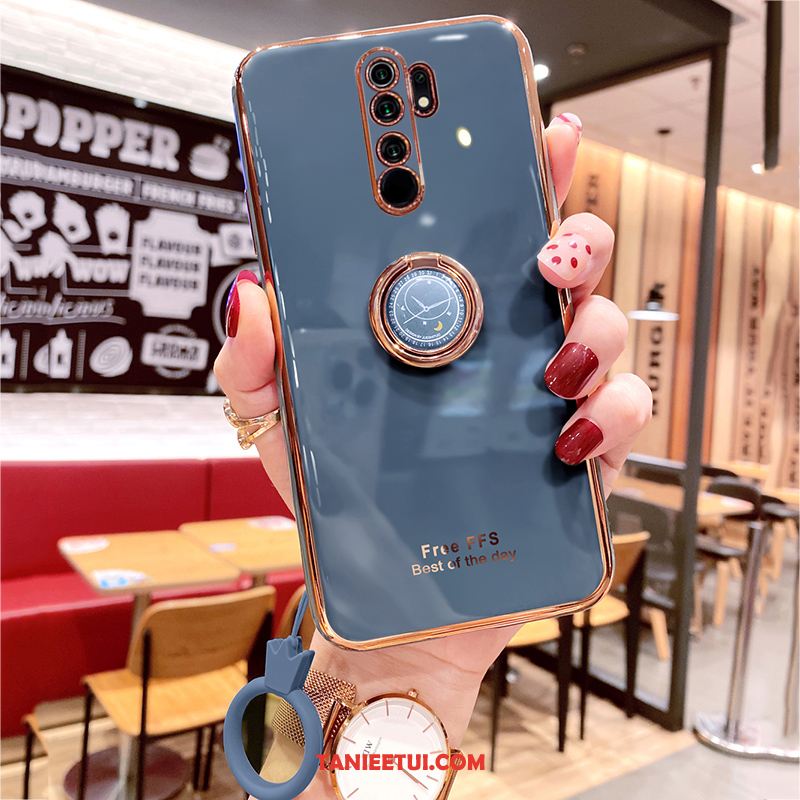 Etui Redmi 9 Cienkie Czerwony Czerwony Netto, Obudowa Redmi 9 Tendencja All Inclusive Wiszące Ozdoby Beige