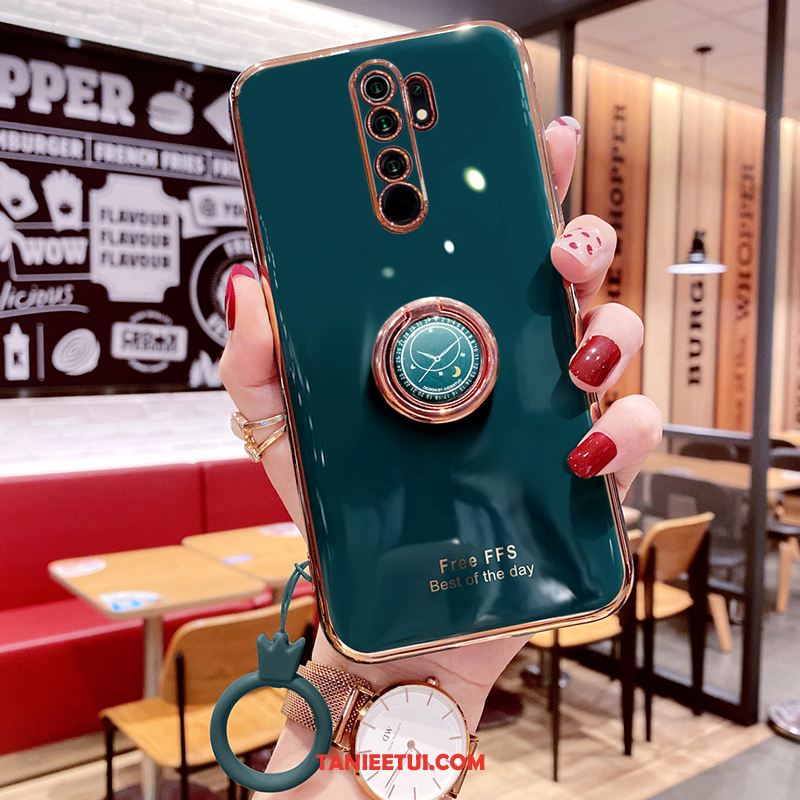 Etui Redmi 9 Cienkie Czerwony Czerwony Netto, Obudowa Redmi 9 Tendencja All Inclusive Wiszące Ozdoby Beige