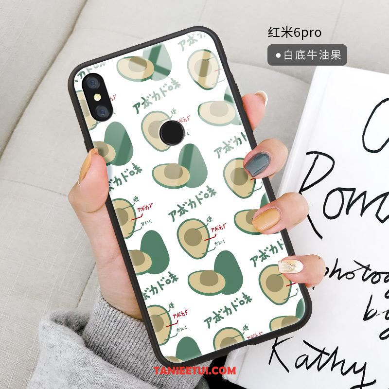 Etui Redmi Note 6 Pro Czerwony Piękny Szkło, Futerał Redmi Note 6 Pro Kreskówka Ochraniacz Miękki Beige