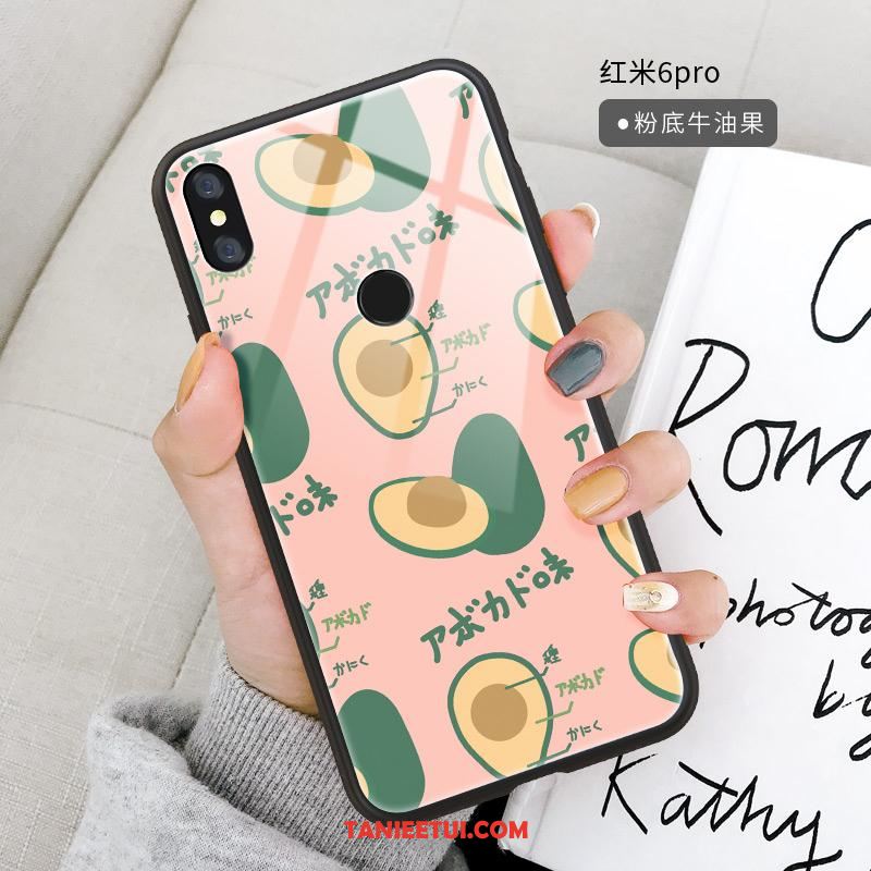 Etui Redmi Note 6 Pro Czerwony Piękny Szkło, Futerał Redmi Note 6 Pro Kreskówka Ochraniacz Miękki Beige