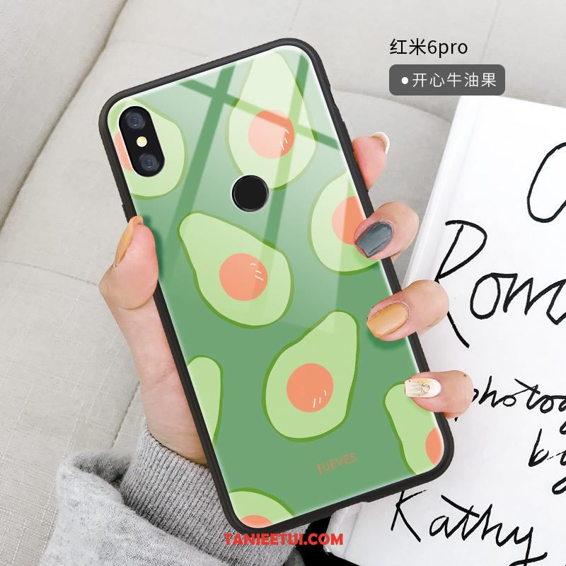 Etui Redmi Note 6 Pro Czerwony Piękny Szkło, Futerał Redmi Note 6 Pro Kreskówka Ochraniacz Miękki Beige