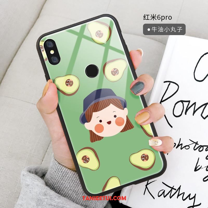 Etui Redmi Note 6 Pro Czerwony Piękny Szkło, Futerał Redmi Note 6 Pro Kreskówka Ochraniacz Miękki Beige