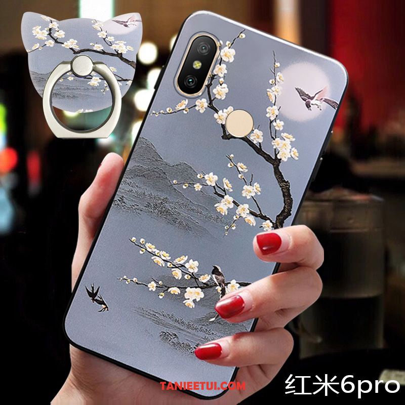 Etui Redmi Note 6 Pro Modna Marka Anti-fall Silikonowe, Obudowa Redmi Note 6 Pro Czerwony Chiński Styl Miękki Beige