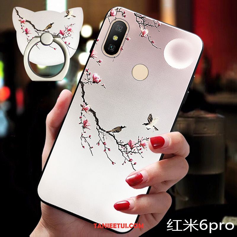 Etui Redmi Note 6 Pro Modna Marka Anti-fall Silikonowe, Obudowa Redmi Note 6 Pro Czerwony Chiński Styl Miękki Beige