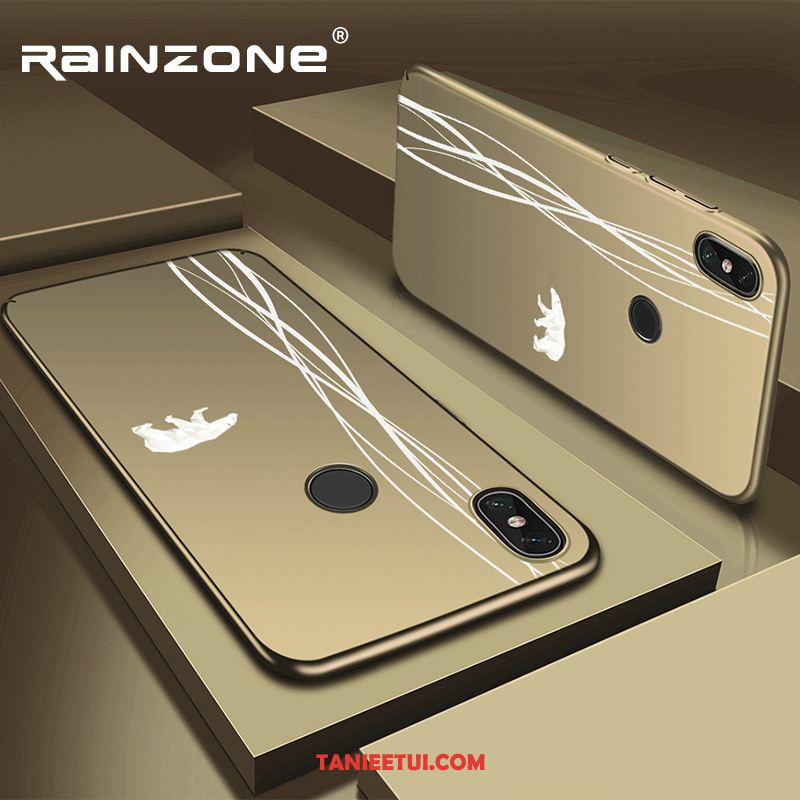 Etui Redmi Note 6 Pro Ochraniacz Telefon Komórkowy Czerwony, Obudowa Redmi Note 6 Pro Filmy Modna Marka Szkło Hartowane Beige