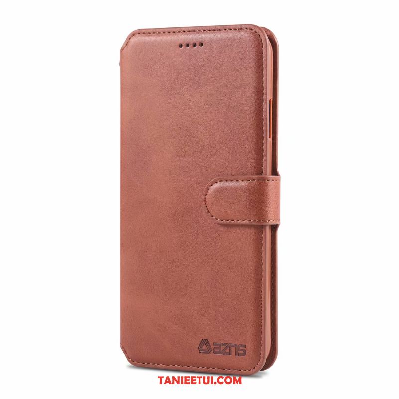 Etui Redmi Note 6 Pro Skórzany Futerał Karta Anti-fall, Pokrowce Redmi Note 6 Pro Ochraniacz Niebieski Czerwony Beige