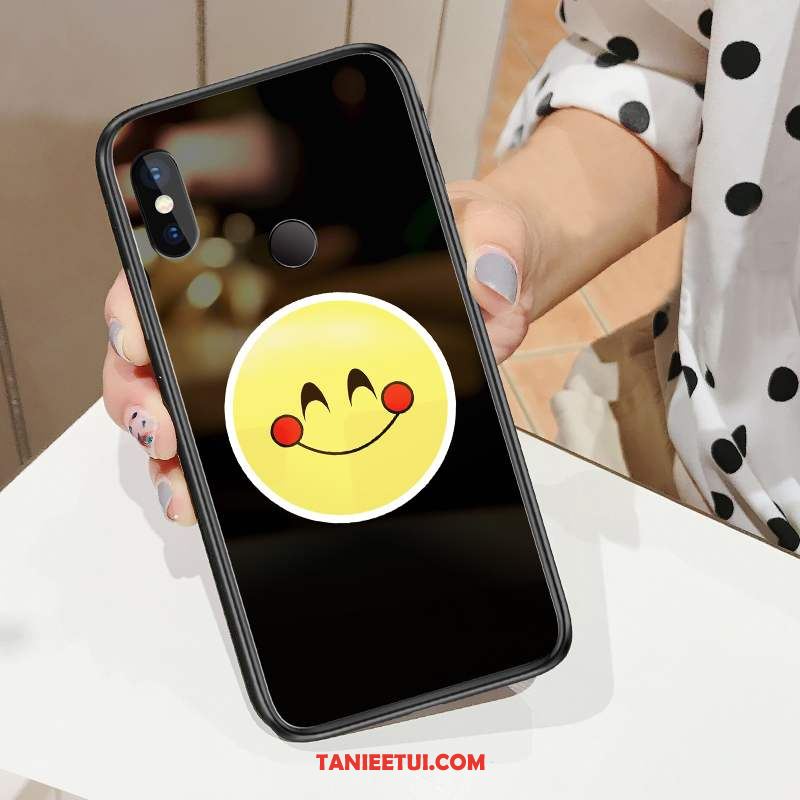 Etui Redmi Note 6 Pro Telefon Komórkowy Czarny Czerwony, Futerał Redmi Note 6 Pro Smile Szkło Hartowane Mały Beige