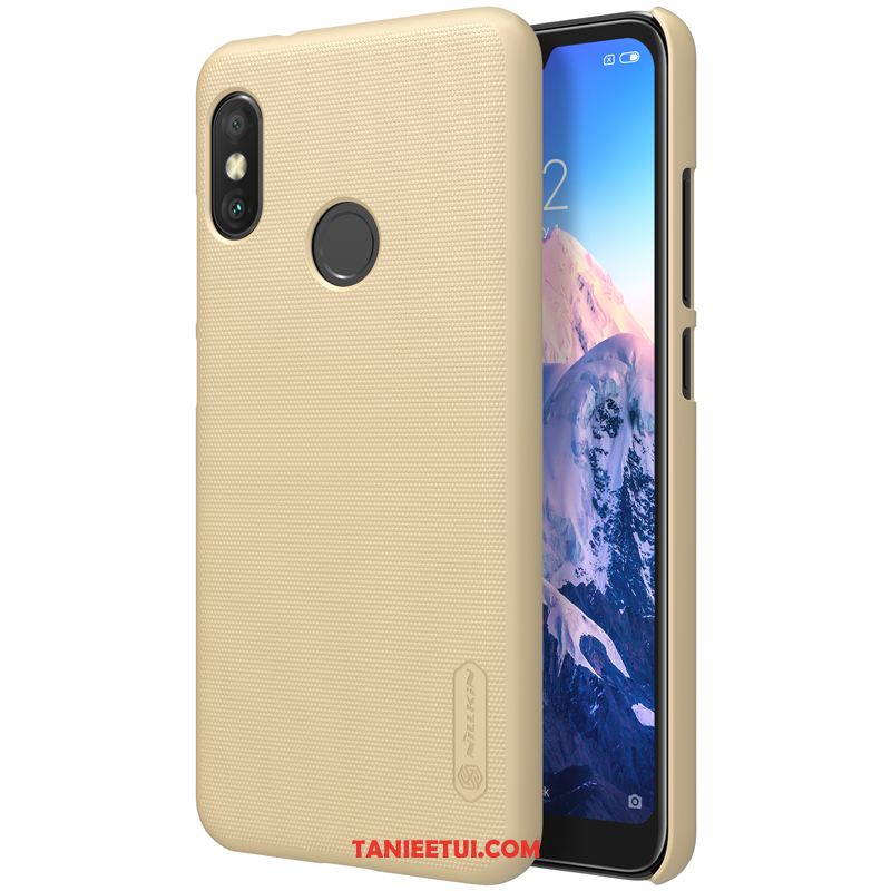 Etui Redmi Note 6 Pro Telefon Komórkowy Czerwony Ochraniacz, Obudowa Redmi Note 6 Pro Anti-fall Filmy Złoto Beige