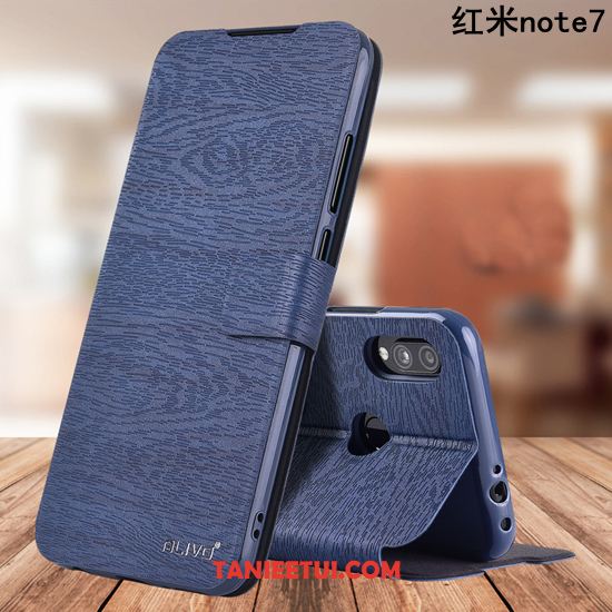 Etui Redmi Note 7 Biznes Czerwony Anti-fall, Futerał Redmi Note 7 Ochraniacz All Inclusive Miękki Beige