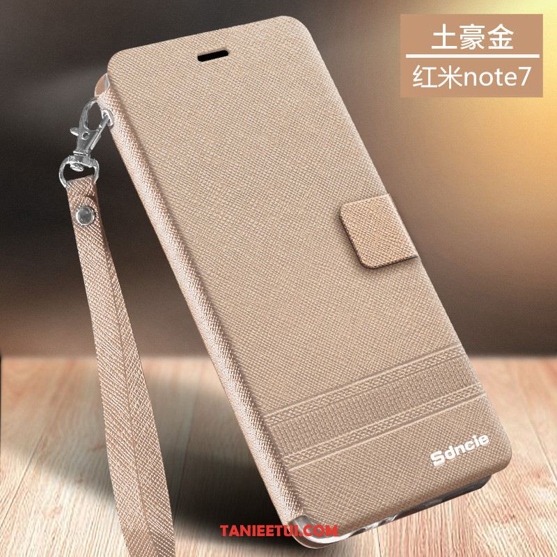 Etui Redmi Note 7 Mały Ochraniacz Biznes, Futerał Redmi Note 7 Złoto Silikonowe Filmy Beige