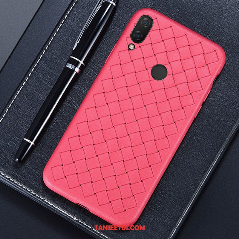 Etui Redmi Note 7 Ochraniacz Tendencja W Kratę, Obudowa Redmi Note 7 Telefon Komórkowy Oddychające Czerwony Beige