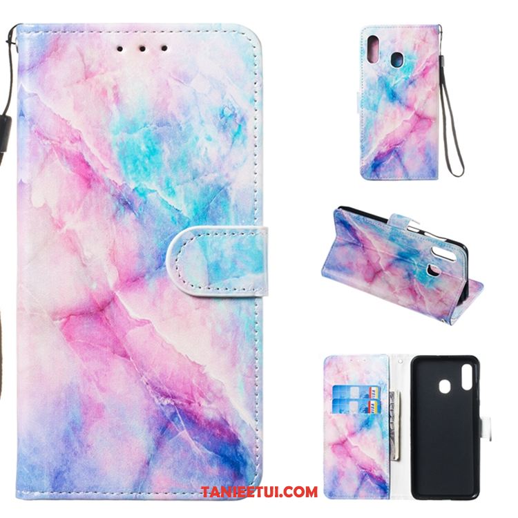 Etui Samsung Galaxy A20e Portfel Telefon Komórkowy Klapa, Futerał Samsung Galaxy A20e Skórzany Gwiazda Szary