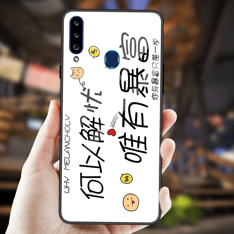 Etui Samsung Galaxy A20s Dostosowane Szkło Hartowane Gwiazda, Pokrowce Samsung Galaxy A20s All Inclusive Proste Anti-fall