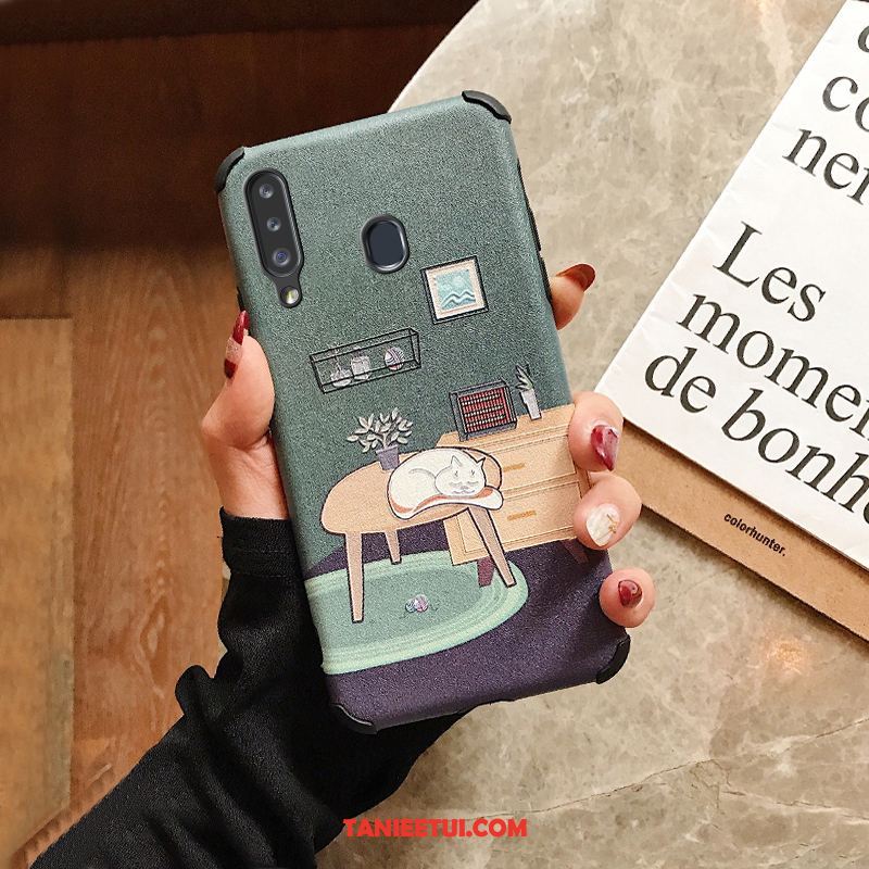 Etui Samsung Galaxy A20s Relief Osobowość Miękki, Futerał Samsung Galaxy A20s Czerwony Netto Gwiazda All Inclusive