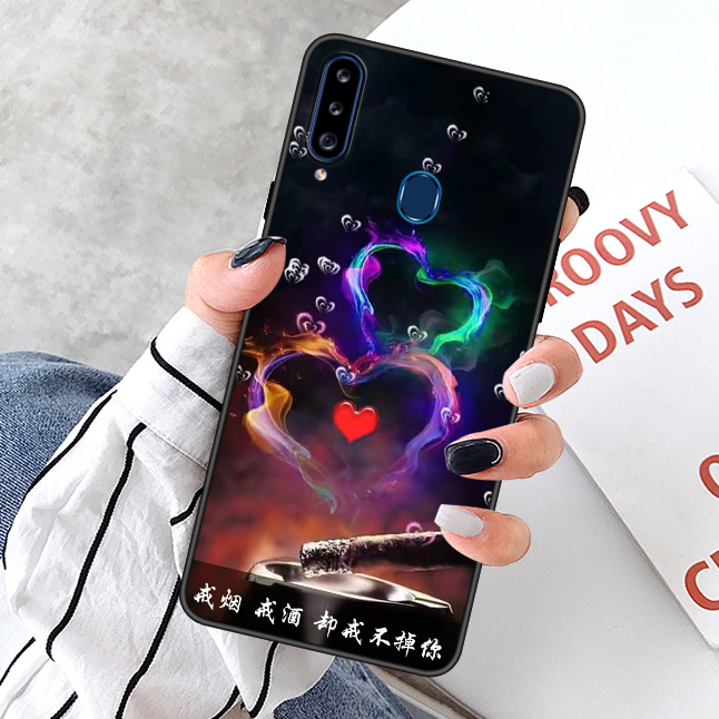 Etui Samsung Galaxy A20s Telefon Komórkowy Zakochani Czerwony, Futerał Samsung Galaxy A20s All Inclusive Nubuku Miękki