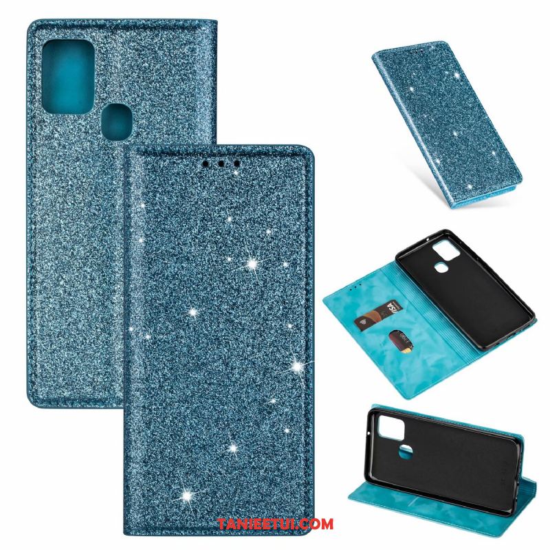 Etui Samsung Galaxy A21s Klamra Klapa Proszek, Pokrowce Samsung Galaxy A21s Czarny Telefon Komórkowy Skórzany Futerał