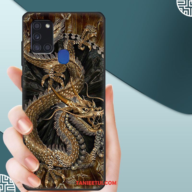 Etui Samsung Galaxy A21s Miękki Telefon Komórkowy Kreskówka, Pokrowce Samsung Galaxy A21s Silikonowe Dostosowane Czarny