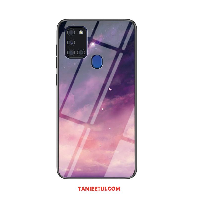 Etui Samsung Galaxy A21s Tendencja Ciemno Niebieski Gwiazda, Futerał Samsung Galaxy A21s Gradient Telefon Komórkowy Czerwony Netto