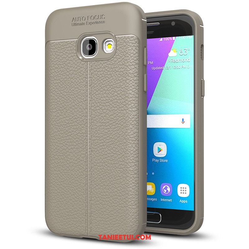 Etui Samsung Galaxy A3 2017 Litchi Gwiazda Skóra, Futerał Samsung Galaxy A3 2017 All Inclusive Zielony Tendencja