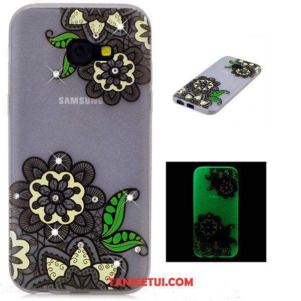 Etui Samsung Galaxy A3 2017 Ochraniacz Obrzeża Miękki, Pokrowce Samsung Galaxy A3 2017 Telefon Komórkowy Świecące Kolor