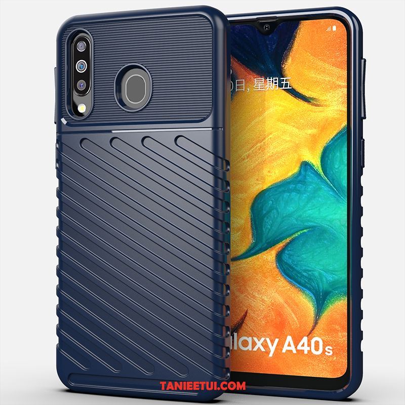 Etui Samsung Galaxy A40s Czarny Anti-fall Ochraniacz, Obudowa Samsung Galaxy A40s Gwiazda Telefon Komórkowy Proste