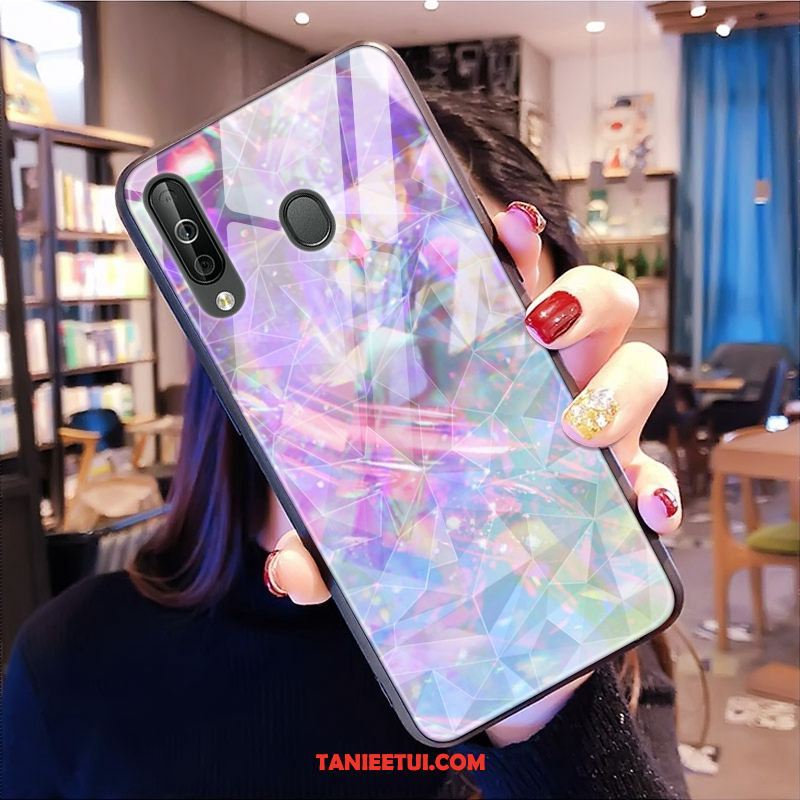 Etui Samsung Galaxy A40s Gwiazda Czerwony Wzór, Futerał Samsung Galaxy A40s Telefon Komórkowy Czerwony Netto Kształt Diamentu