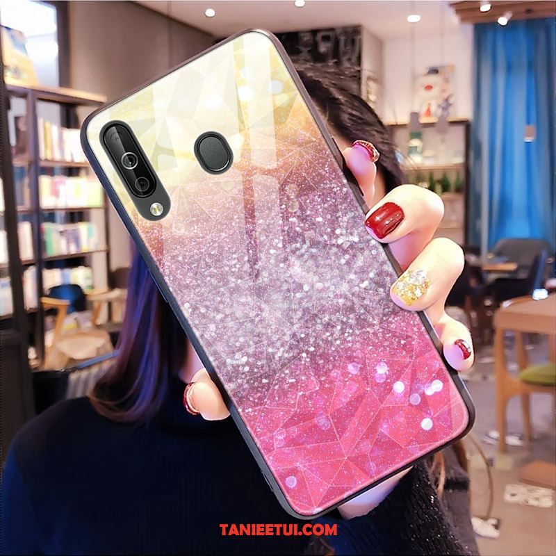 Etui Samsung Galaxy A40s Gwiazda Czerwony Wzór, Futerał Samsung Galaxy A40s Telefon Komórkowy Czerwony Netto Kształt Diamentu