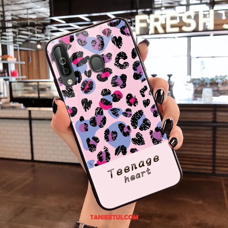 Etui Samsung Galaxy A40s Tendencja Czerwony Netto Gwiazda, Obudowa Samsung Galaxy A40s Lampart All Inclusive Wiszące Ozdoby