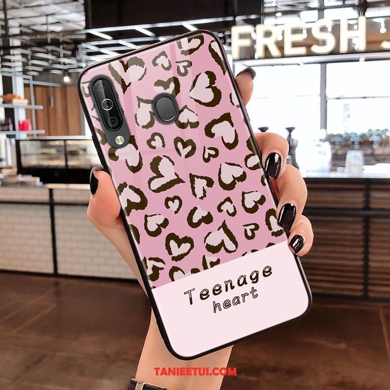 Etui Samsung Galaxy A40s Tendencja Czerwony Netto Gwiazda, Obudowa Samsung Galaxy A40s Lampart All Inclusive Wiszące Ozdoby