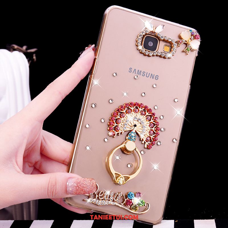 Etui Samsung Galaxy A5 2016 Rhinestone Przezroczysty Ring, Obudowa Samsung Galaxy A5 2016 Ochraniacz Gwiazda Telefon Komórkowy Champagner Farbe