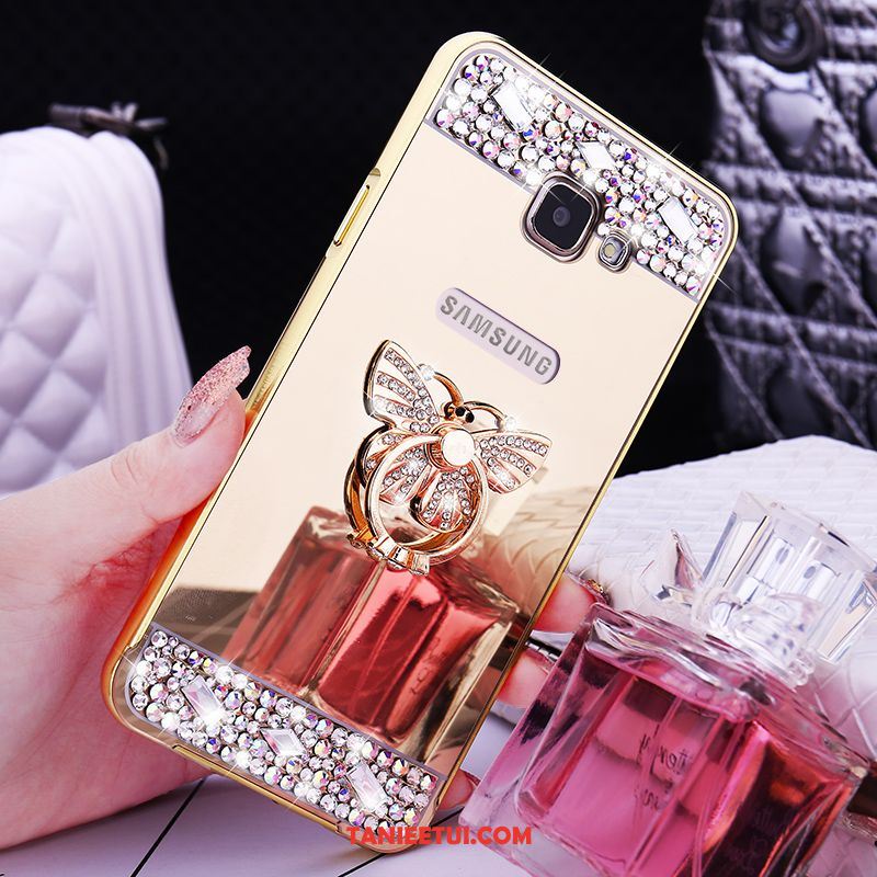 Etui Samsung Galaxy A5 2016 Złoto Ochraniacz Rhinestone, Obudowa Samsung Galaxy A5 2016 Gwiazda Metal Telefon Komórkowy